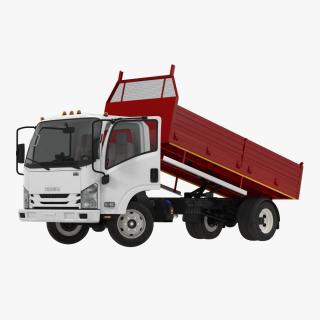 3D model Isuzu NPR Dropside 2018 Rigged