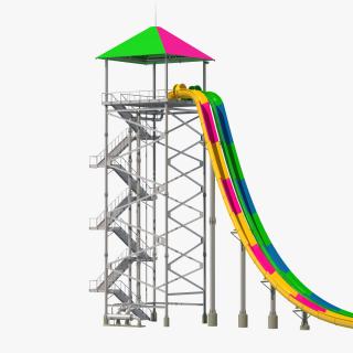 3D model Freefall Water Slide