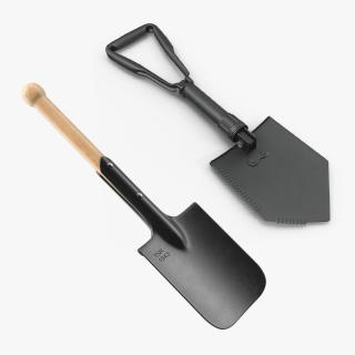 Military Sapper Shovels Collection 3D model