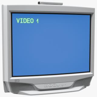 Vintage 00s CRT TV with IR Control On 3D