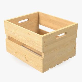 Wooden Large High Fruit Box 3D