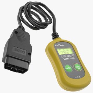 3D OBD2 Code Reader Yellow model