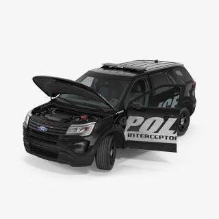 3D model Ford Police Interceptor Unit 2016 Rigged