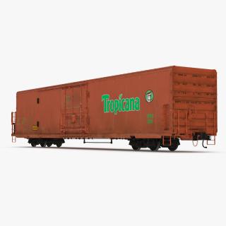 Tropicana Refrigerated Boxcar Train 2 3D