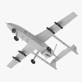 3D model Iranian Drone Observer Mohajer-6 White 2