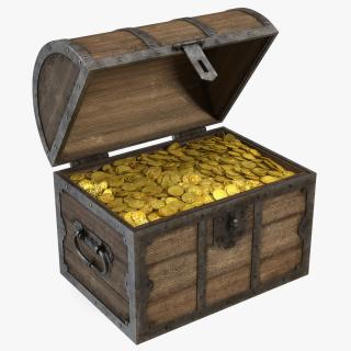 3D model Treasure Chest with Gold Coins