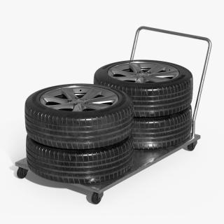 Dolly Cart with Wheels 3D