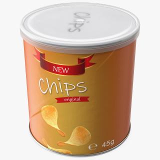 3D Potato Chips Small Tube model