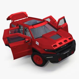 3D model Armored SUV 2024 Rezvani Vengeance Red Rigged