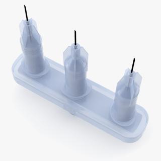 3D model Multi Injector 3 Needles Straight Transparent