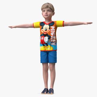 3D Realistic Child Boy Rigged 2 model