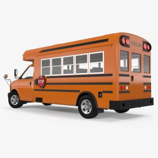 Small School Bus Simple Interior 3D