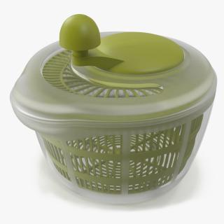 Plastic Salad Spinner Green 3D