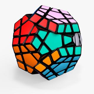 3D Subassembled Rubik Megaminx Puzzle Toy model