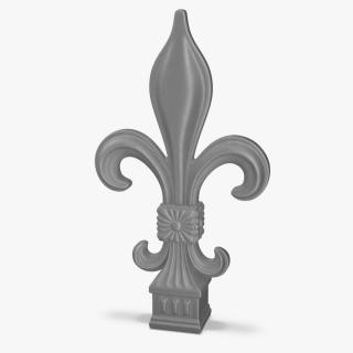 Fleur De Lis Sculpture Gray 3D