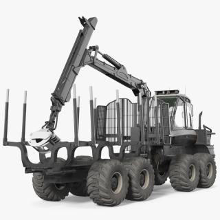 3D model Forwarder Forestry Vehicle Dirty(1)