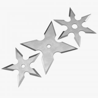 3D Shurikens Set model