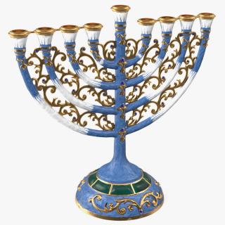 Handmade Hanukkah Candlestick 3D model