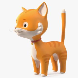 Funny and Cute Cartoon Cat Rigged for Maya 3D