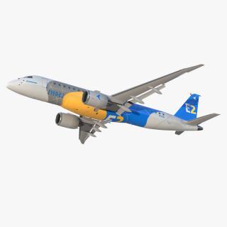 3D Embraer E-Jet E190-E2 Rigged model