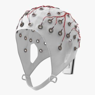 3D EEG Electrode Cap White model