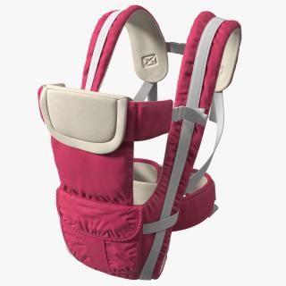 3D model Baby Carrier Pink Straight Position