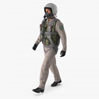 3D Russian Jet Fighter Pilot Walking model