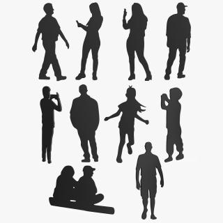 Silhouette People Pack 2 3D model