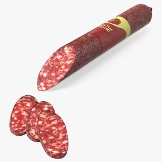 Sliced Salami Stick 3D model