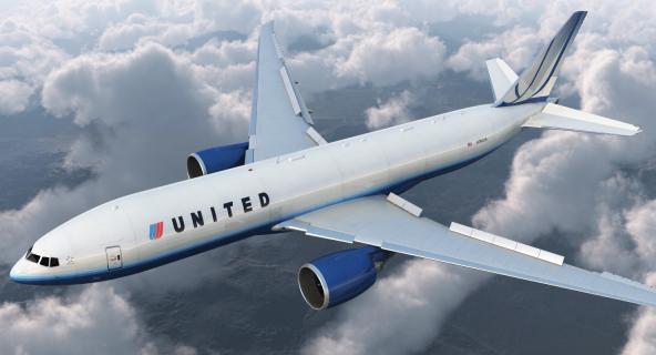 3D Boeing 777 Freighter United Airlines