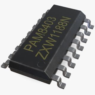 PAM8403 So 16 Stereo Digital Audio Amplifier 3D model