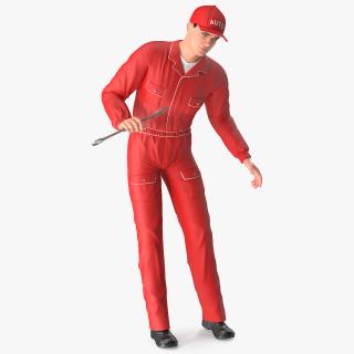 Auto Mechanic Inspecting Pose 3D model