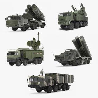 3D Russian Missile Systems Rigged Collection 2 model