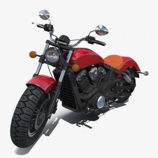 3D Cruiser Motorcycle Generic Rigged model