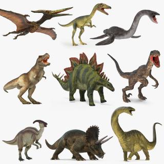 Rigged Dinosaurs Collection 4 3D model