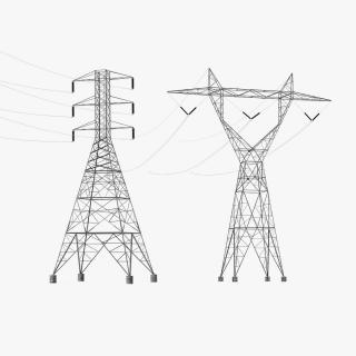 3D model Transmission Towers Collection