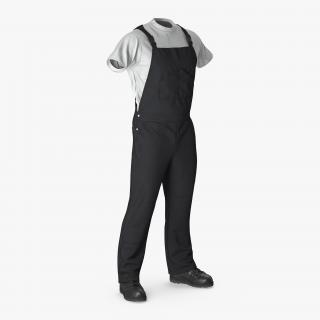 3D model Mens Work Wear Black