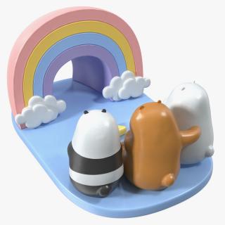 Phone Holder We Bare Bears Watch the Rainbow 3D model