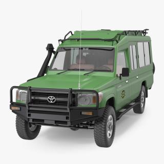 3D Toyota Land Cruiser Safari Green Clean model