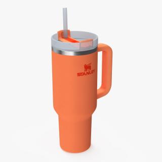 3D Travel Tumbler Quencher Stanley Orange model