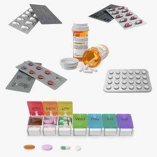 Pills Packs Collection 2 3D model