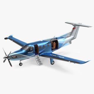 3D Pilatus PC12 NGX Business Plane Rigged model