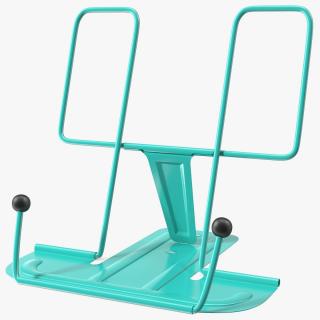 Folding Metal Book Stand Teal 3D model