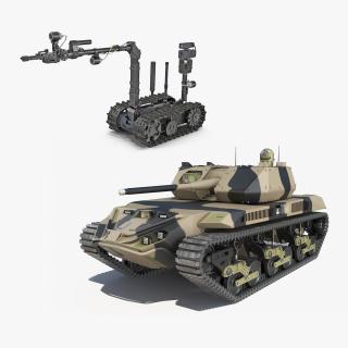 3D Military Robots Collection