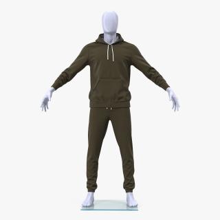 3D Sportswear Suit Lowered Hood on Mannequin