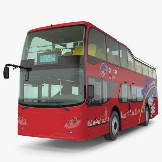 3D model Sightseeing Open Air Hop On Off City Tour Bus