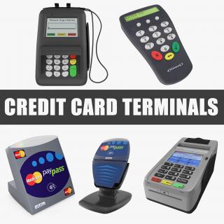 Credit Card Terminals Collection 3D