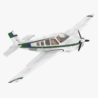 3D model Light Aircraft Beechcraft Bonanza Rigged