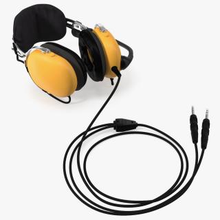 Aviation Pilot Headset Lies Pose 3D