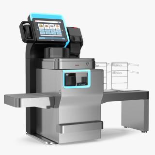 3D Toshiba Self Checkout System Cash Recycling model